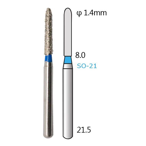Алмазные стоматологические боры - серия SO (прямые, стрельчатый кончик) - 5 шт 1018-SO фото