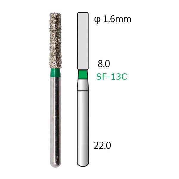 Алмазные стоматологические боры - серия SF (прямые, плоский кончик) – 5 шт 1018-SF фото