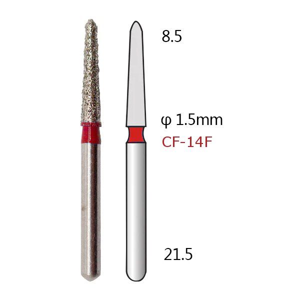 Алмазні стоматологічні бори - серія CF - 5 шт 1018-CF фото