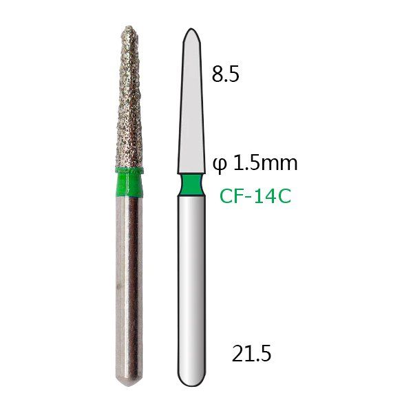 Алмазні стоматологічні бори - серія CF - 5 шт 1018-CF фото