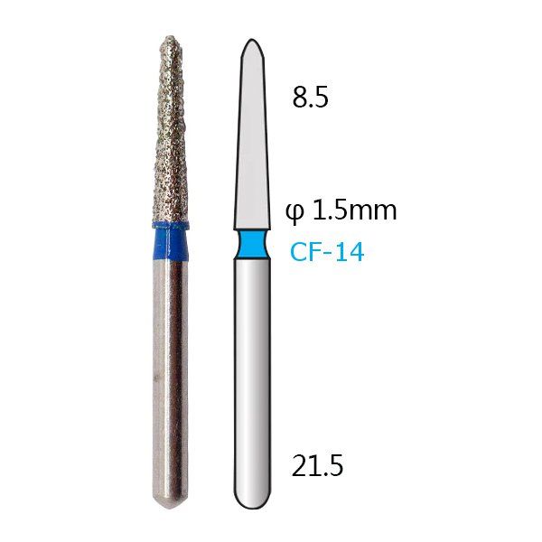 Алмазні стоматологічні бори - серія CF - 5 шт 1018-CF фото