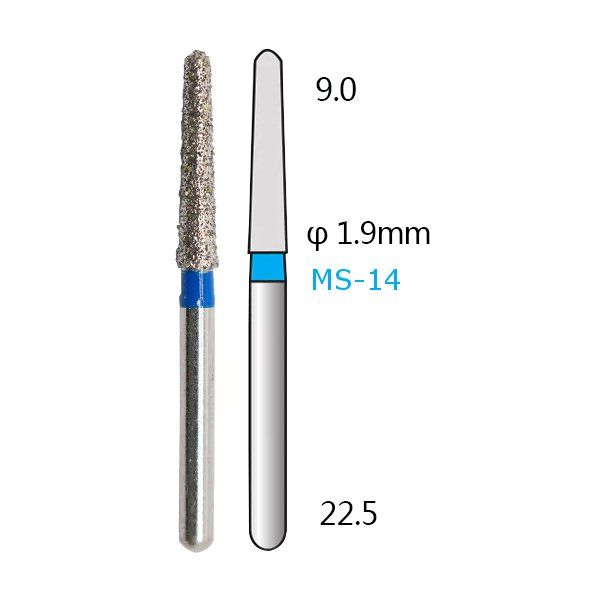 Алмазні стоматологічні бори - серія MS (формувальник краю) - 5 шт 1018-MS фото