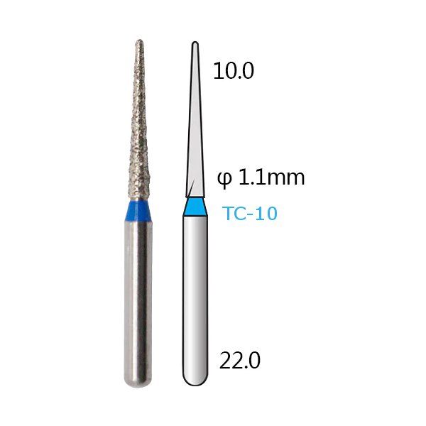 Алмазні стоматологічні бори - серія TC (конусоподібні, гострий кінчик) - 5 шт 1018-TC фото