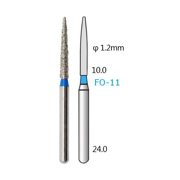 Алмазні стоматологічні бори - серія FO (полум'яподібні, стрілчастий кінчик) - 5 шт 1018-FO фото