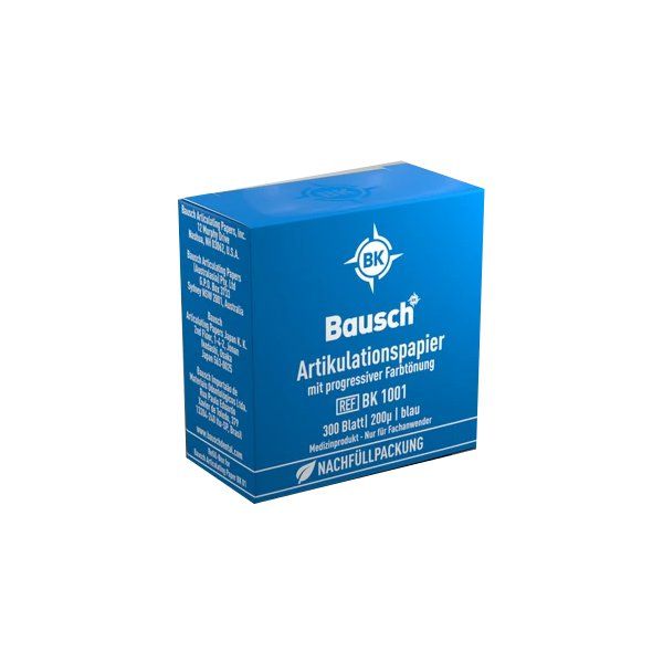 Артикуляционная бумага Bausch BK1001 - синяя 200 мкм BK1001 фото