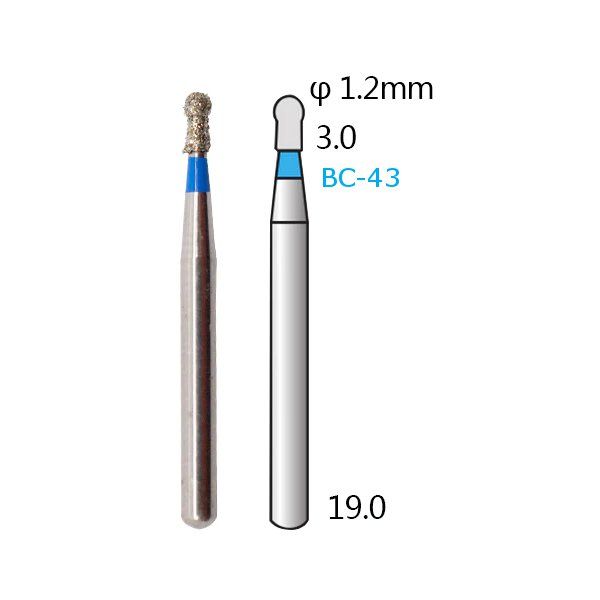 Алмазні стоматологічні бори - серія BC (кулясті) - 5 шт 1018-BC фото