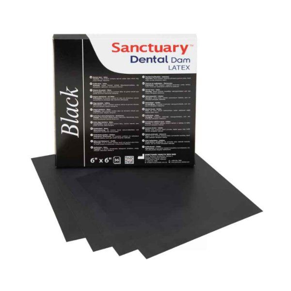 Платки для коффердама черные, мята - Sanctuary - 36 штук 80202 фото